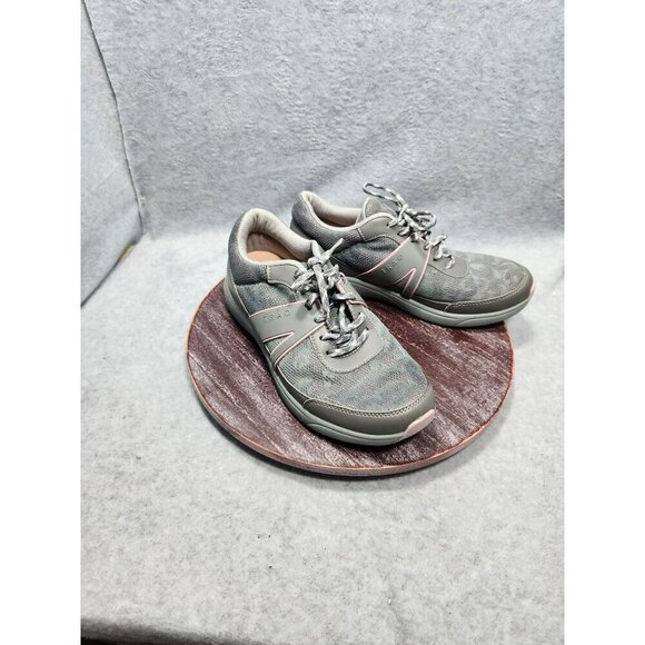 TRAQ By Alegria Womens Walking Shoes Size 38 Gray & Pink Mesh Upper Cushioned - Picture 2 of 10